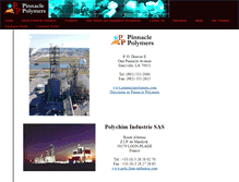 Tablet Screenshot of pinnaclepolymers.com